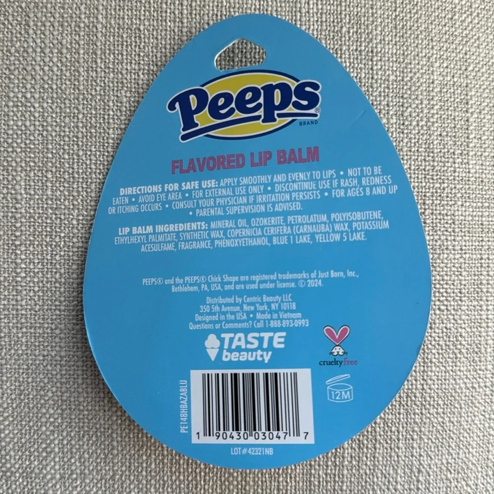 Peeps Flavored Lip Balm Set Assorted Flavors Set of 4